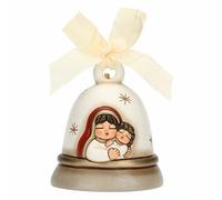 THUN - Campanella Special Edition 2023 Bianca con Maria e Gesù Bambino in Ceramica Decorata a Mano, 11x11x12.5 cm h