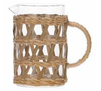 THUN - Caraffa in vetro e rattan Incanto di Pasqua - Borosilicato,9x24,5 cm