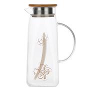 THUN - Caraffa in vetro, Elegance - Vetro borosilicato; acciaio inox; bambù; silicone, 1,4L