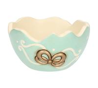 THUN - Centrotavola in ceramica a forma di uovo Incanto di Pasqua - Ceramica,16,1x15,8x9 cm