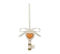THUN - Chiave con Cuore da Appendere - Bomboniera, Regalo di Coppia - Ceramica - 3 x 6 cm