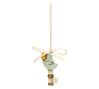 THUN - Chiave Portafortuna da Appendere, con Luna - Bomboniera - Linea Cerimonia - Formato Mini - Ceramica - 3 x 1,4 x 6 h cm