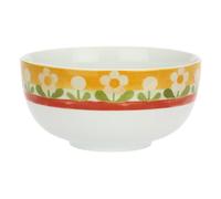 THUN, Ciotola Poke in Porcellana Decorata a Mano con Motivi Floreali, Linea Florianne, Idea Regalo, Ø 20 cm