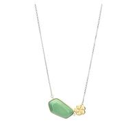 THUN - Collana con pietra e fiore - ceramica, metallo - Collezione Dedicato a te - 40 + 5 cm