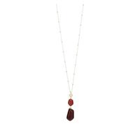 THUN - Collana con pietre pendenti e quadrifoglio - ceramica - Collezione Dedicato a Te - 70 + 5 cm