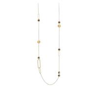 THUN - Collana lunga con cristalli verdi e anelli ovali - 95-97,5-100cm - • Parti metalliche: ottone o zama galvanizzato con oro o palladio, titanio. • Altri materiali: vetro, resina, pietre, ABS