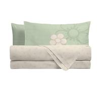 THUN - Set Letto federa verde - Linea Iconic Elegance - 100% cotone - M