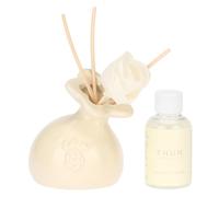 THUN Confezione regalo mini diffusore, crema, stoneware, Collezione Bomboniera, 50 ml