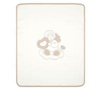 THUN, Copertina Decorata con Angelo in 100% Poliestere, Coperta Neonato, Linea Baby, 90x72 cm