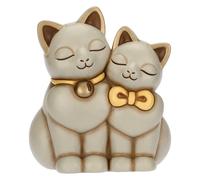 THUN Coppia di gatti innamorati in ceramica