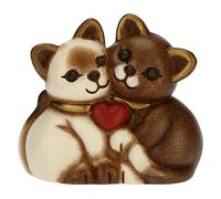 THUN - Coppia di Gattini con Cuore - Bomboniere - Linea Cerimonia - Formato Mini - Ceramica