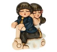 THUN - Coppia di Sposini su Monopattino, Versione Piccoli - Bomboniere, Bomboniere Matrimonio - Ceramica Dipinta a Mano - 8,3x8,5x11 cm h