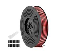 THUN-CT 0,82 mm² (18 AWG) Cavo silicone rosso e nero accoppiato, 15m, flessibile e resistente al calore, filo in rame stagnato, per strisce LED, 12V/24V DC, progetti elettrici e fai-da-te