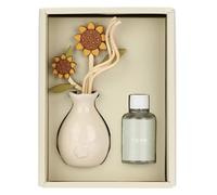 Thun Diffusore Girasole - Ceramica Dipinta a Mano, Vaso Decorato con Girasole Stilizzato, Colori Vivaci, Ideale per Stanze Medie/Grande, Brand: Thun