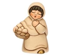 THUN - Donna con cesto di uova - ceramica - Collezione Presepe Classico - 5,7 x 4,7 x 8 cm