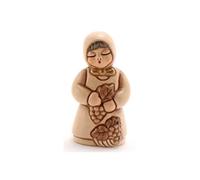 THUN - Donna Vendemmiatrice con Uva Figura Ceramica, Multicolore