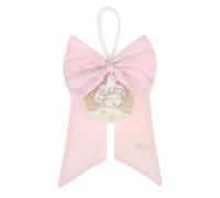 THUN, Fiocco Nascita Lei in Cotone e Poliestere, Linea Baby, Idea Regalo per Bambini e Neonati, Fiocco 15 x 12 cm, Nastri 16 x 16 cm