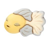 THUN Formella 3D Pesce Giallo e Blu Grande, Ceramica, Collezione Mare da Amare, 24,7 x 16,9 x 4,5 cm