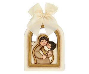 THUN - Formella con Madonna e Bambin Gesù - Decorazioni Natale Casa - Formato Medio - Ceramica - 9 x 1,8 x 14,5 h cm
