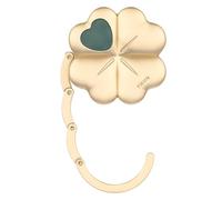 THUN - Gancio porta borsa quadrifoglio - metallo - Collezione Sempre con me - 4x4,5 cm