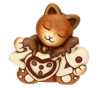 THUN - Gatto Momi Buon Anno 2026 in ceramica - 7,4x5,3x7,5 cm