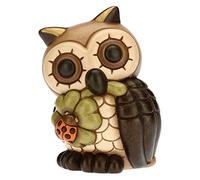 THUN - Gufo Medio con Quadrifoglio - Ceramica - 11,5 cm h - Linea I Classici