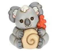 THUN, Koala Sydney con Conchiglia e Corallo in Ceramica Decorata a Mano, Versione Grande, Statuine da Collezione, Linea Mare da Amare, 12.6 x 10 x 14 cm h