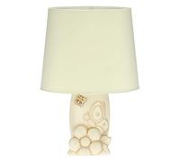 THUN - Lampada da Tavolo con Fiore e Farfalla - Arredamento Casa - Linea Elegance - Ceramica, Acciaio - 37 h cm