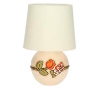 THUN - Lampada da Tavolo, Decorazione con Tulipano in Ceramica Decorata a Mano, Versione Media, Linea Country, 26,7x26cm h