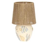 THUN, Lampada in Ceramica Decorata a Mano, Linea Mare da Amare, Ø 13.5 cm, h 17.5 cm, Paralume 18.8 x 15.5 cm h