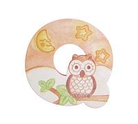 THUN - Lettera Q da Parete con Gufo - Accessori Cameretta Bambini - Decorazione Casa - Legno - 8 h cm