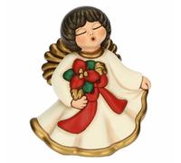 THUN - Limited Edition 2022 - Angelo del Natale in Ceramica Decorata a Mano, Versione Media - Idea Regalo Natale 2022-13x11.5x16 cm h