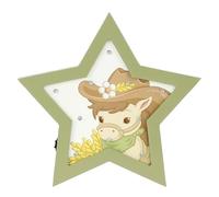 THUN Luce Notturna Stella, Legno, 20x19x3 cm, Batterie 2xAAA