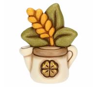 THUN - Mini annaffiatoio con spiga - ceramica - Collezione Bomboniera - 4.6 x 3.3 x 6.1 cm
