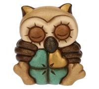 THUN - Mini gufo Lucky portafortuna - ceramica - Collezione Animali - 4,7 x 4,3 x 5,3 cm