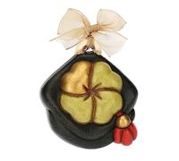 THUN - Miniformella con Cappello di Laurea in Ceramica Decorata a Mano, Ceramica con Nastro, 7.8x2.6x6 cm h