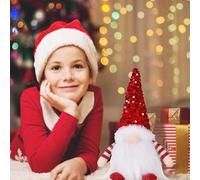 Thun Natale Offerte Lampo 2024 Decorazione natalizia Paillettes natalizie con di Natale Ornamenti di senza volto luminosi di Natale Palline Natale (A, 30X10cm)