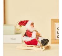 Thun Natale Offerte Lampo 2024 Decorazioni natalizie Carrello con slitta di Babbo Natale Piccoli regali Ornamento di giocattoli di peluche natalizi Addobbi Natalizi (RD3, One Size)