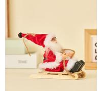 Thun Natale Offerte Lampo 2024 Decorazioni natalizie Carrello con slitta di Babbo Natale Piccoli regali Ornamento di giocattoli di peluche natalizi Addobbi Natalizi (RD4, One Size)