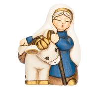 THUN Nonna con asino in ceramica Presepe Classico, Blu | Ceramica