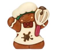 THUN - Omino di pan di zenzero Pepi chef in ceramica, medio - Thunland - 11,2x4,9x12,5 cm