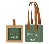 THUN - Orecchini pin con fiocco verde