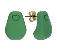 THUN - Orecchini pin cuore piccolo - metallo, resina - Collezione Dedicato a te - 1.7 x 1.3 x 0.4 cm