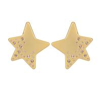 THUN - Orecchini pin stella e cristalli - 3x3cm - • Parti metalliche: ottone o zama galvanizzato con oro o palladio, titanio. • Altri materiali: vetro, resina, pietre, ABS, poliestere 100%