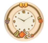 THUN - Orologio Da Parete Country Con Tulipano e Uccellino - Living, Arredare la casa - Idea Regalo - Linea Country - Ceramica, Meccanismo In Plastica - Ø 26 cm; profondità 4,5 cm