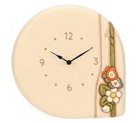 THUN Orologio digitale con fiori e coccinella, ceramica; meccanismo in plastica, Collezione Country Bloom, 26,2 x 26,2 x 5,3 cm