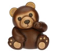 THUN, Orso Bruno in Ceramica da Collezione, Linea AbbracciAMI, Statuine da Collezione, Idea Regalo per Natale, 9,6 x 7,7 x 10,8 cm
