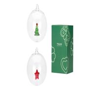 Thun Palline con stella e albero - Addobbi in vetro per l'albero di Natale, set da 2 pezzi