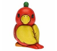 THUN - Pappagallo Felice, Formato Piccolo - Living, Arredare la Casa - Idea Regalo - Linea Yucatan - Ceramica - 6,5x5,3x8,5 cm h