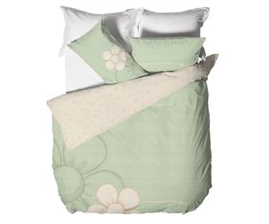 THUN Parure Copripiumino Matrimoniale Iconic Elegance Daisy Green B201072